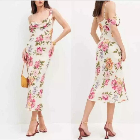 Reformation Floral Reya Dress size 8 NWT - Picture 1 of 7